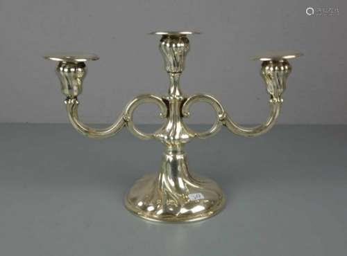 KANDELABER / KERZENSTÄNDER / candlestick, 1. H. 20. Jh., deutsch, 830er Silber, Gesamtgewicht 835