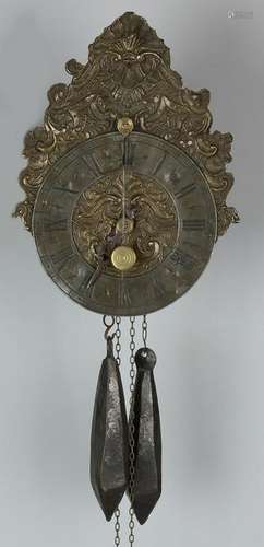 18th Century German Kuhschwanzpendel wall clock with