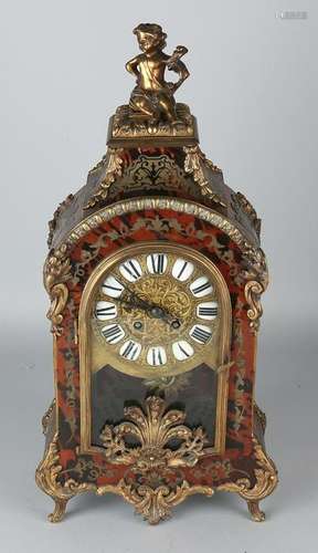 Antique French clock with bronze turtle boulle. Circa