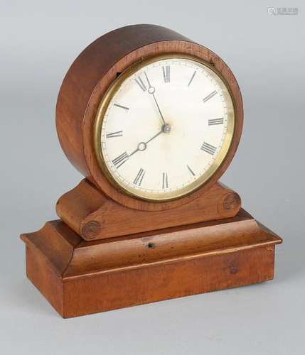 19th Century French mahogany Brevete desk clock. Eight