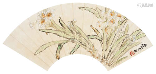 赵崇正（1910～1968） 水仙 镜片 设色纸本