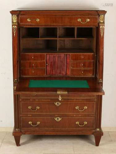 Early 19th century Dutch mahogany Empire secretary with