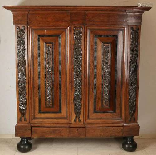 17th - 18th Century Dutch priest rosewood cabinet. Rank