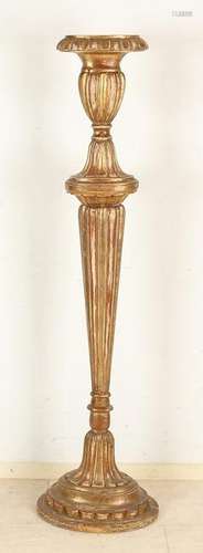 19th Century gilded wooden pedestal in Louis XVI style.