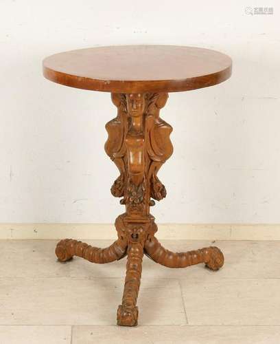 Antique 19th century walnut inserted table with Figs.