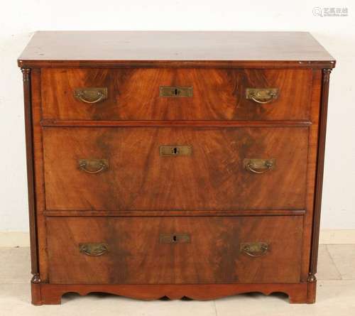 German mahogany late Biedermeier commode. Circa 1850.