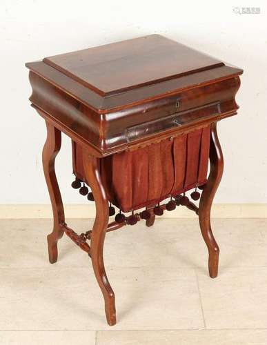 Early 19th century Dutch mahogany sewing table with