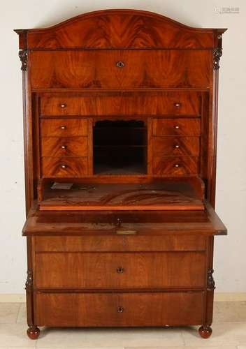 German Louis Philippe mahogany desk in life with