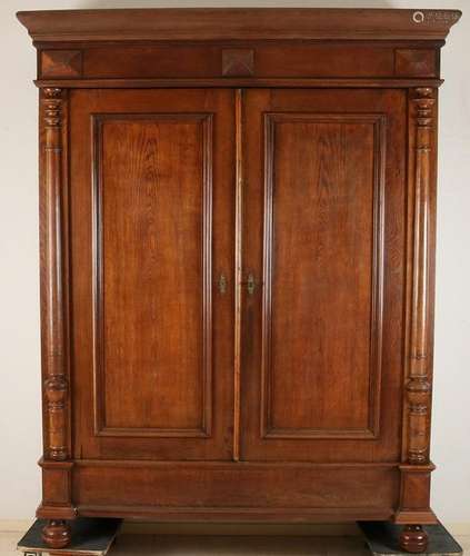 German oak removable farmers Gründerzeit wardrobe with