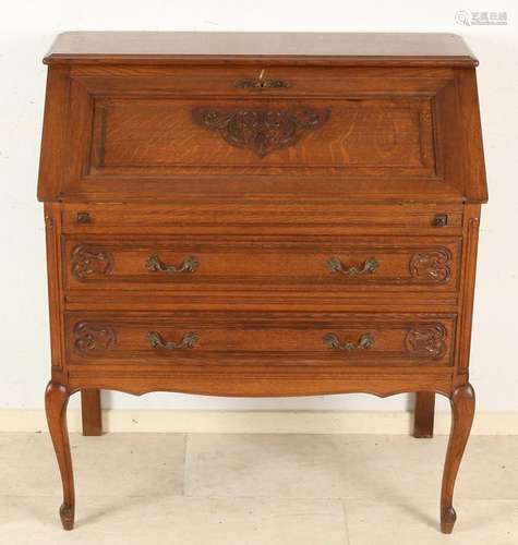 Oak desk. Style furniture in Louis XVI style. Second