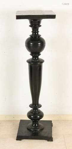 Antique dark stained pedestal. Approximately 1880.