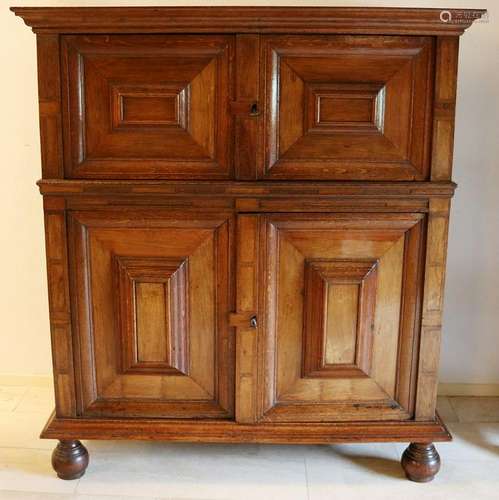 17th Century Zeeland Renaissance cabinet. Oak with