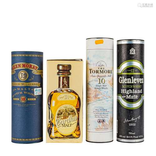 4 Flaschen Single Malt Scotch Whisky TORMORE 10 ye…