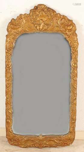 19th Century gilded Rococo-style mirror. Dimensions: H