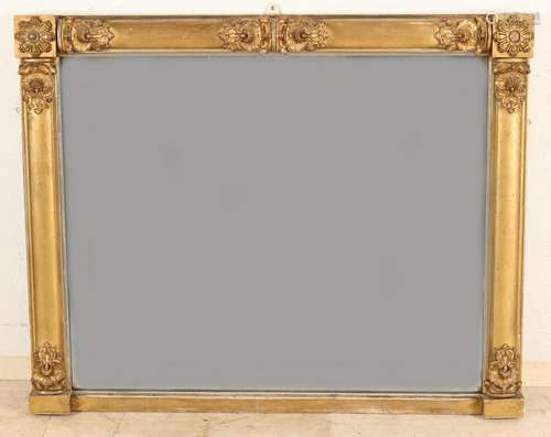 Great 19th century gilded mirror. Empire. Approximately