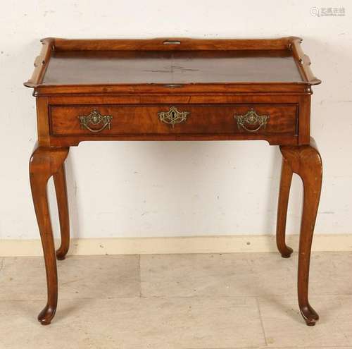 19th Century Dutch walnut tea table with bronze