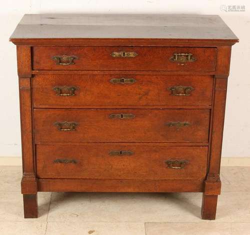 Dutch oak four-drawer commode Empire. Circa 1820. Herd