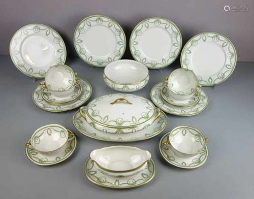 LIMOGES SPEISESERVICE / dinner ware, Porzellan, Aufglasur-Marke und -Schriftzug Royal Limoges /