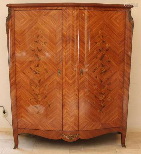 French style two-door wardrobe with branding iron. 20th