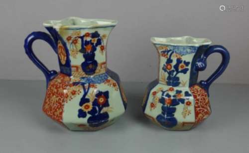 PAAR KANNEN mit chinoisem Dekor, Keramik, unter dem Stand bezeichnet 
