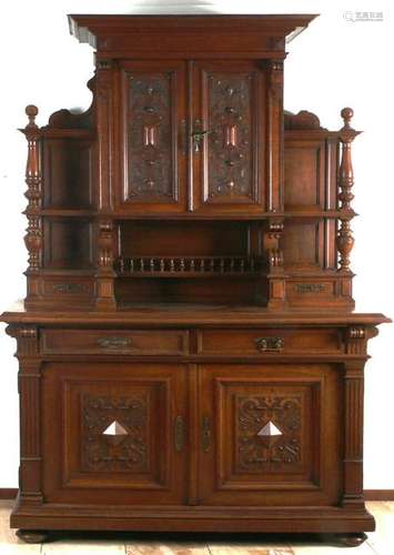 German antique oak buffet Gründerzeit. Circa 1880. Neo