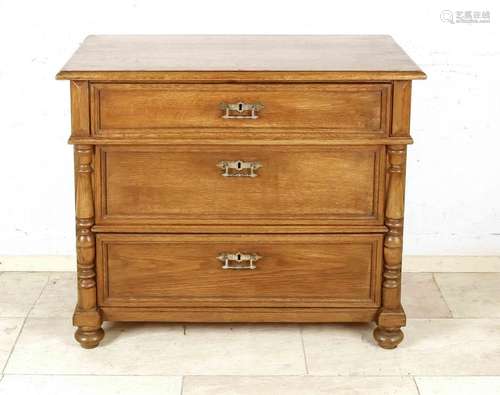 German Gründerzeit oak commode with columns and