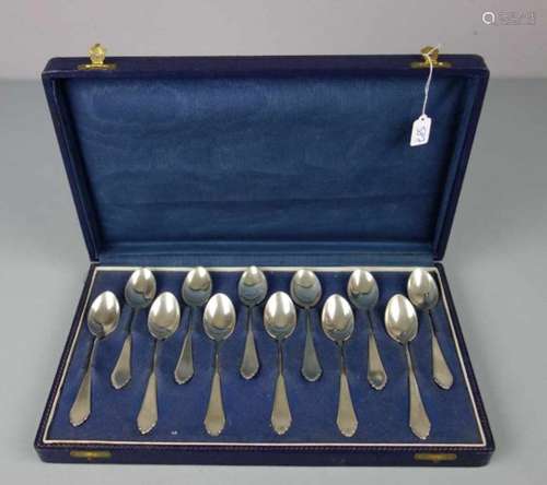 12 KAFFEE - ODER TEELÖFFEL / coffee or tea spoons, 800er Silber (insgesamt 133 g), gepunzt mit