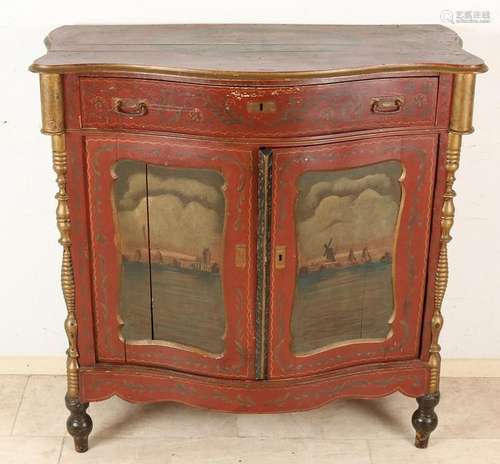 19th Century original painted Hindelopen penantkast