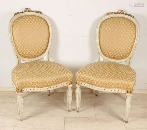 Four 19th century Louis XVI style chairs with original