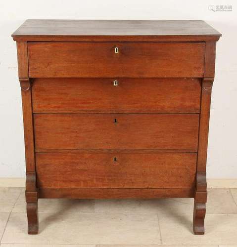 Dutch Empire oak dresser with four drawers. Size: 102 x