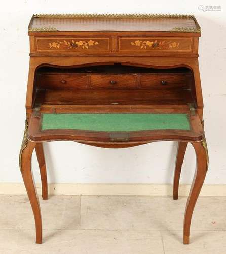 Antique French ladies desk with bronze fittings and