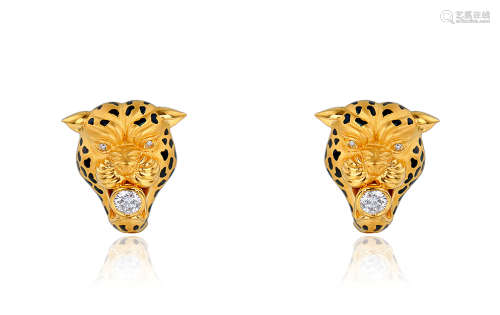 卡瑞拉·卡瑞拉设计 「豹」钻石耳环