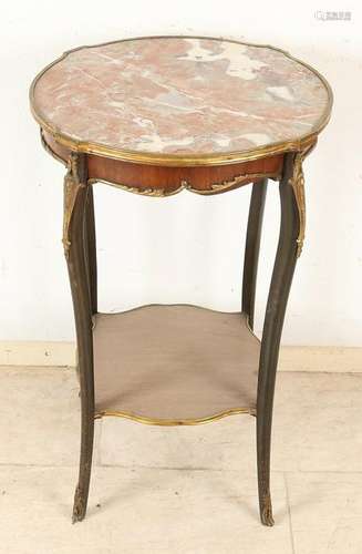 French mahogany side table with gilt bronze mounts and