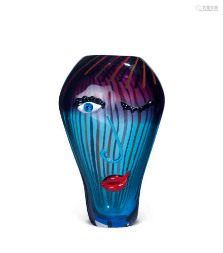 意大利慕拉诺毕加索风格彩色玻璃装饰花瓶