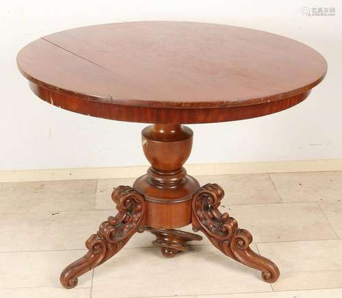 Dutch antique mahogany Louis Philippe table with