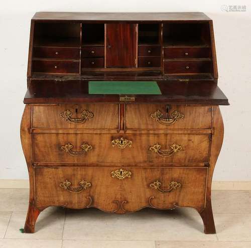 18th Century Dutch mahogany Louis XV Baroque secretary