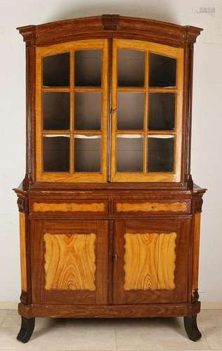 19th Century Dutch pine display cabinet design. In beer