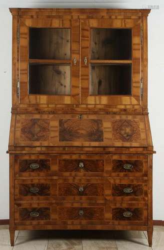 German Louis Seize secretary. Circa 1780. inlaid with