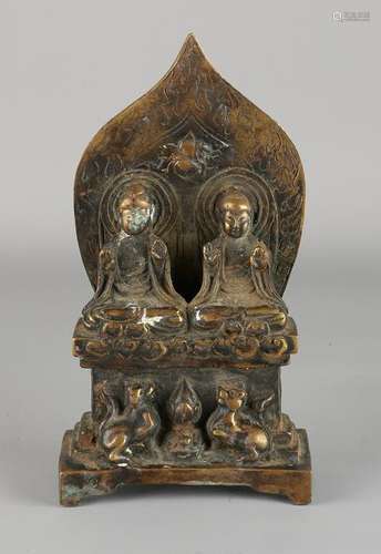 Old / antique Chinese double bronze Buddha figure.