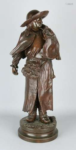 Large 19th century bronze figure by P. Dubois Fecit