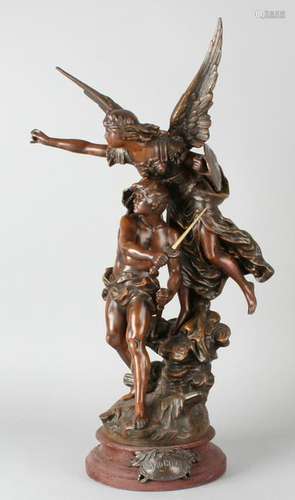 French antiques composition metal figure, ca. 1900. Via