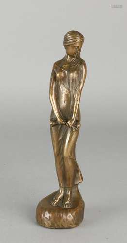 Bronze Art Nouveau-style female figure. 20th century.