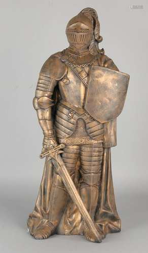 Large bronskleurig terracotta Fig. Knight. Second half