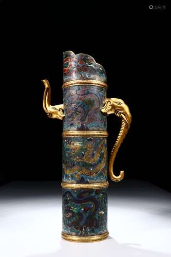 Qing dynasty Qianlong nianzhi mark cloisonne