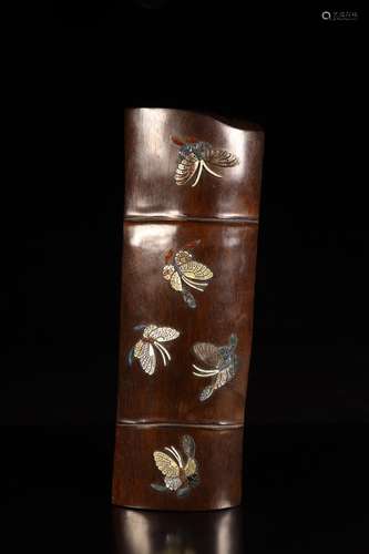 Qing dynasty zitan wood arm rest