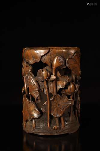 Qing dyansty bamboo pen holder