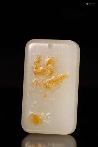 Qing dynasty hetian jade pendent