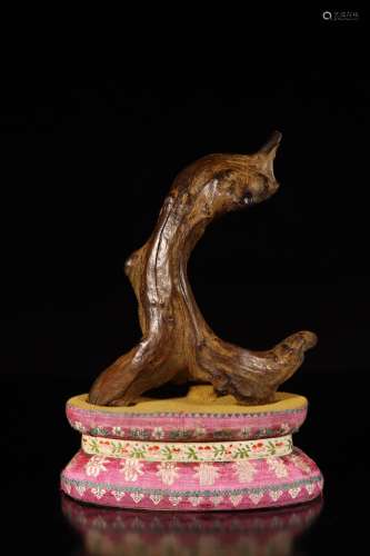 Qing dynasty chenxiang wood shanzi ornament