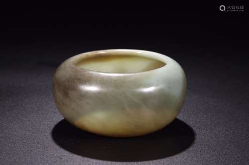 Qing dynasty hetian jade water pot
