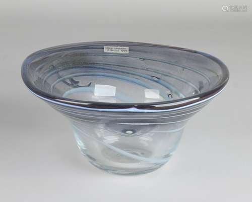 Rare Leerdam Unica bowl. Design Pavel Mikulay 1999.